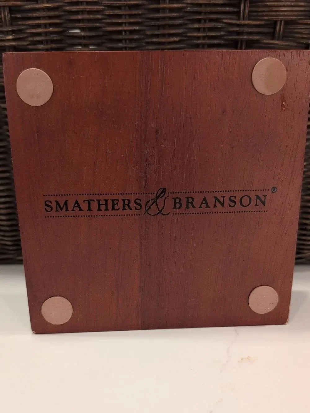 Smathers & Branson Shotgun Shells Needlepoint Coaster Set of 4 In Wood Box